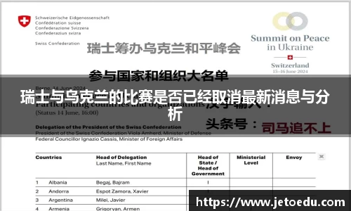 瑞士与乌克兰的比赛是否已经取消最新消息与分析