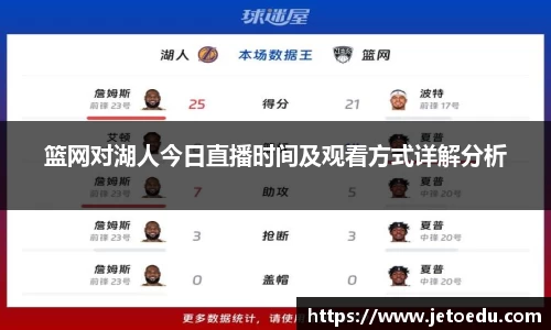 篮网对湖人今日直播时间及观看方式详解分析